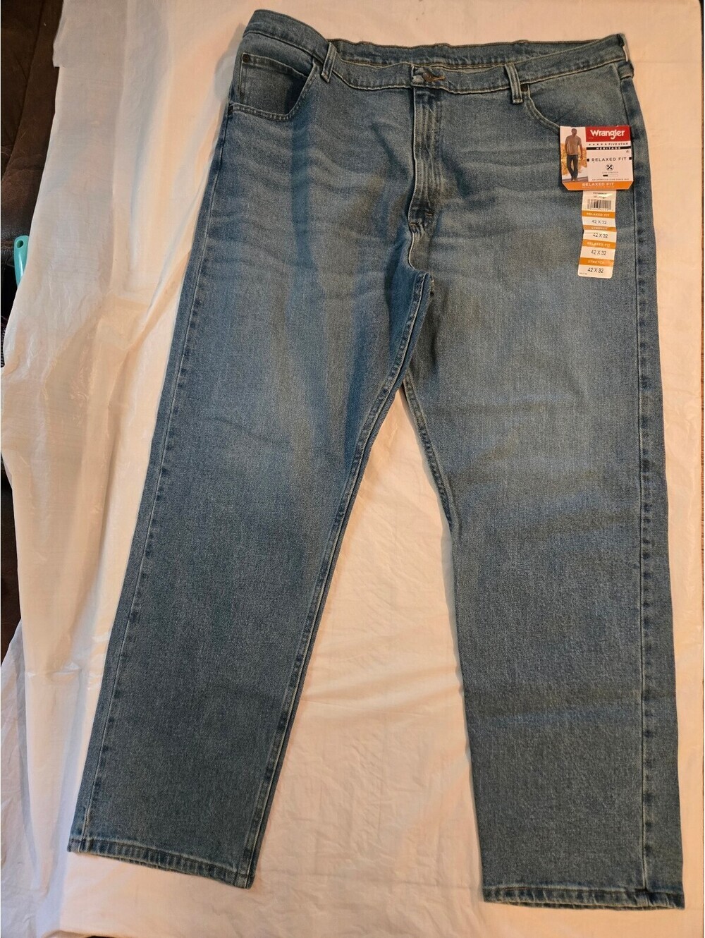 Wrangler Five Star Heritage Relaxed Fit Jeans Men’s 42x32 Blue NWT